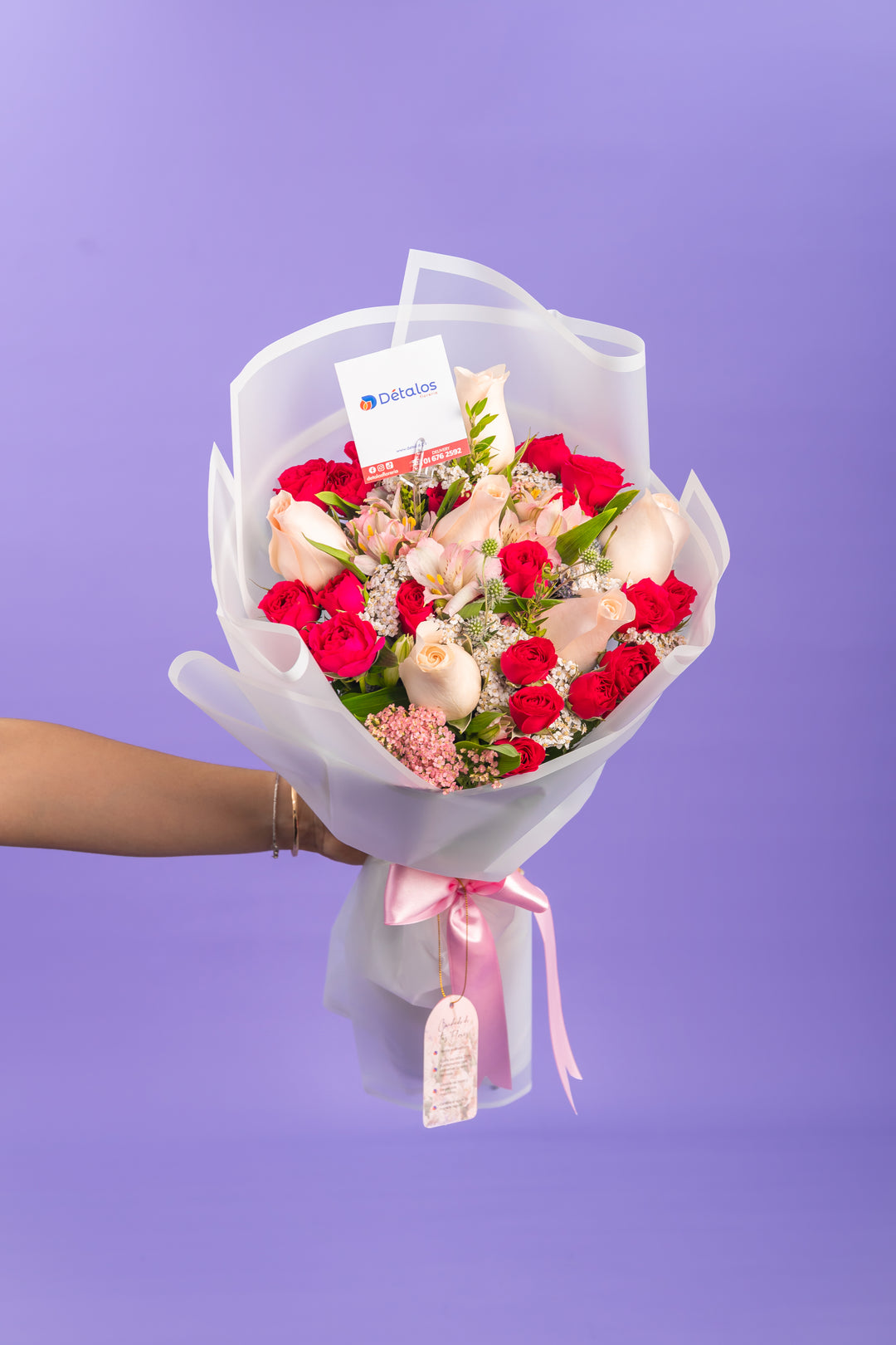 Ramo de rosas con mini rosas