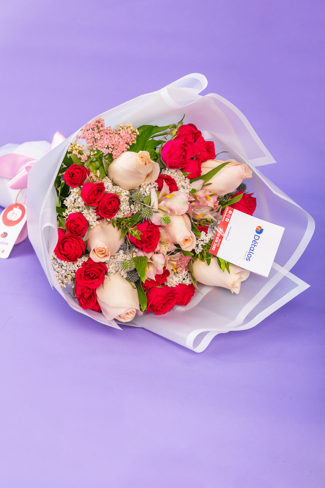 Ramo de rosas con mini rosas