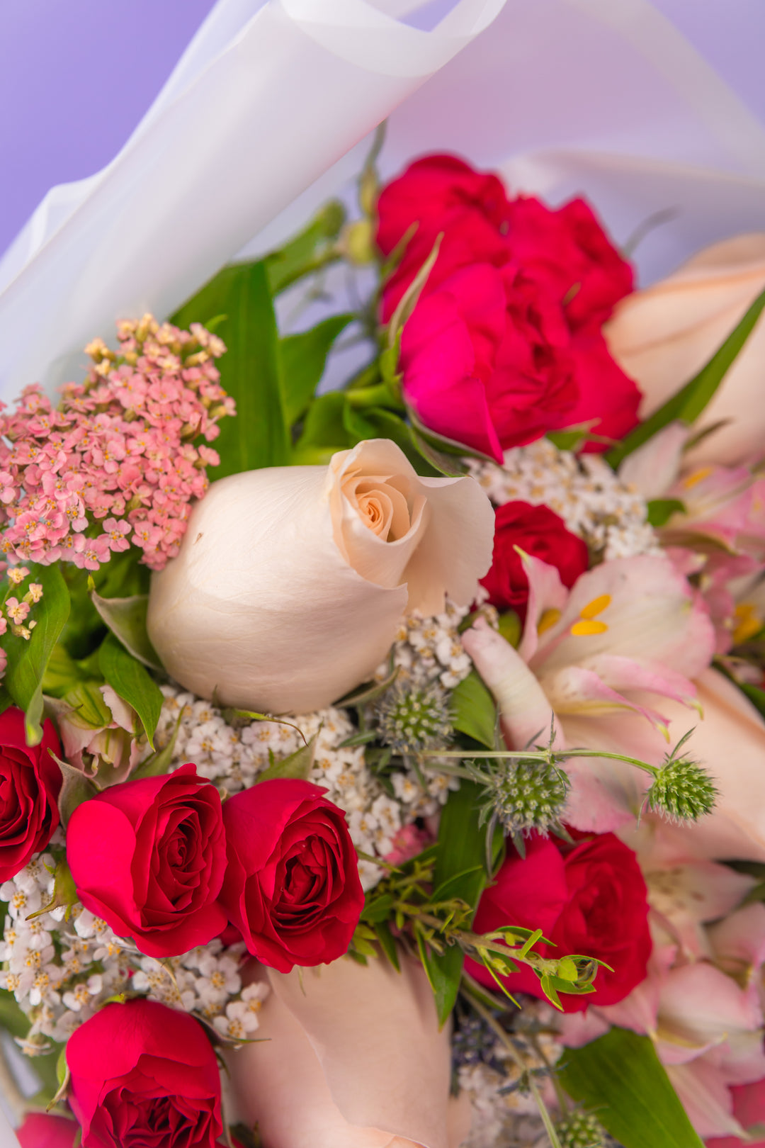 Ramo de rosas con mini rosas